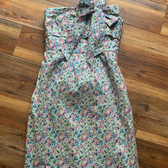 J.CREW One-Shoulder Dress Liberty Claire-Aude Floral Sz 0 Island Multi - Picture 11 of 11